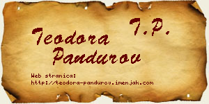 Teodora Pandurov vizit kartica